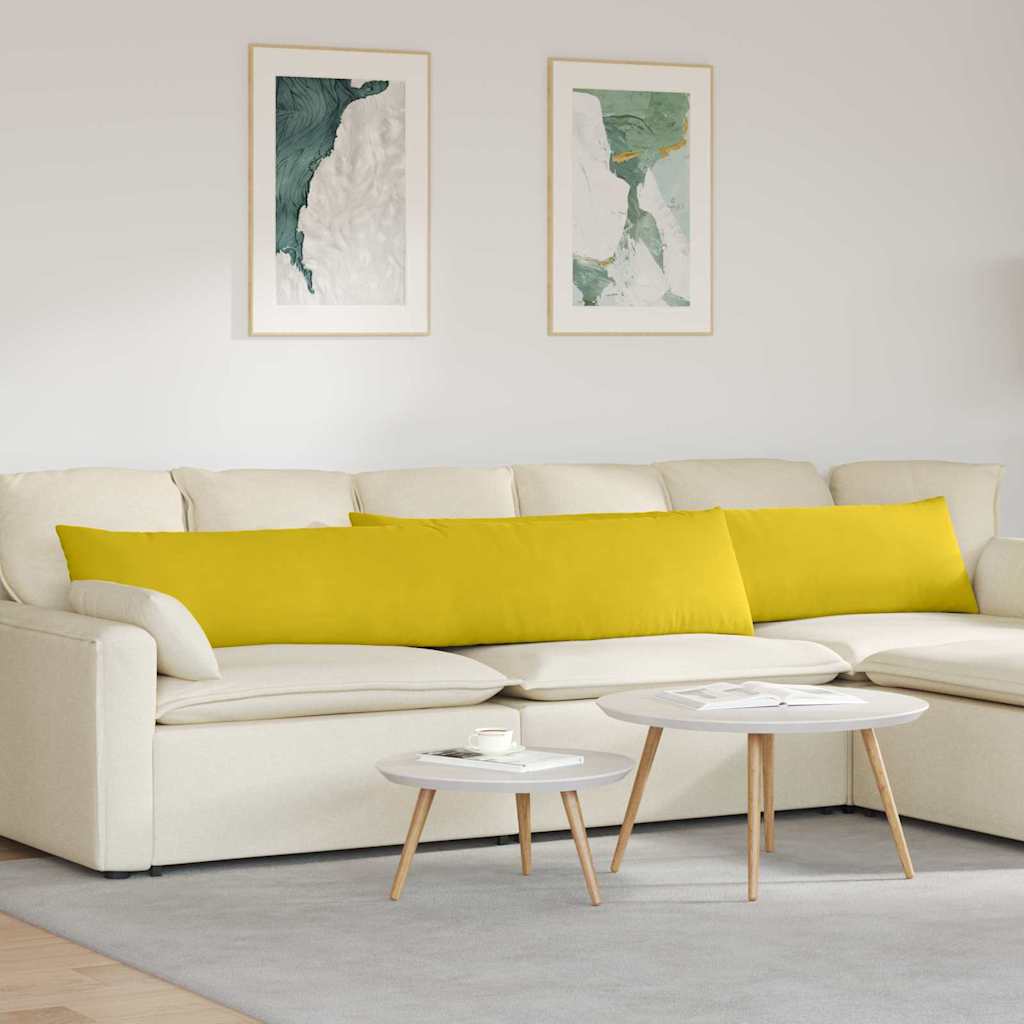 Sofakissen 2 pcs Gelb 200 x 40 cm Cordstoff