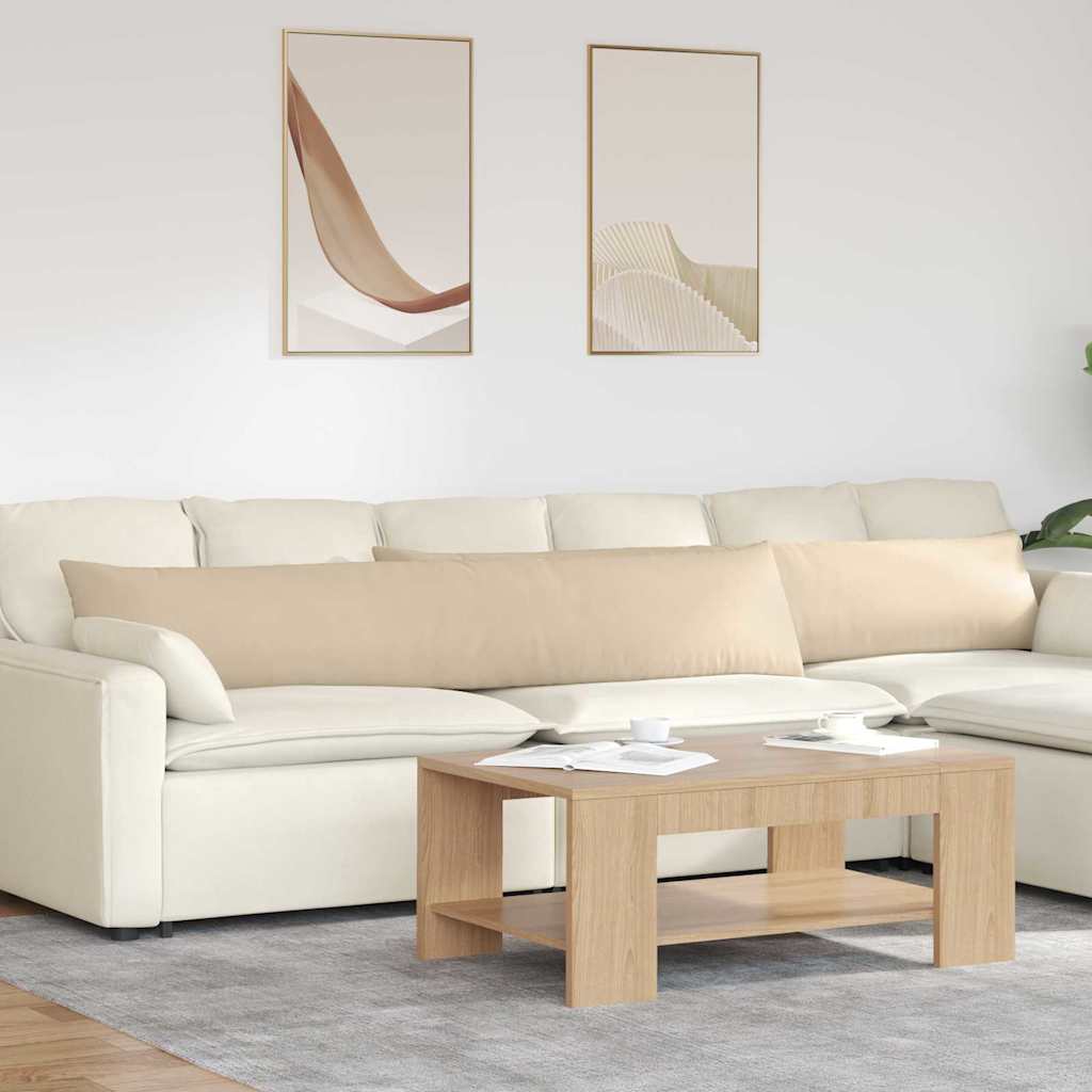 Sofakissen 2 stk. Stoff Creme 200 x 40 cm