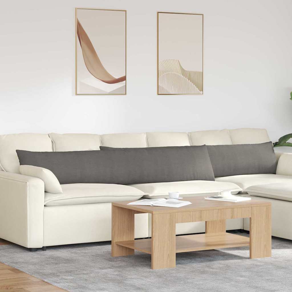 Sofakissen 2 pcs Hellgrau 200 x 40 cm Cordstoff
