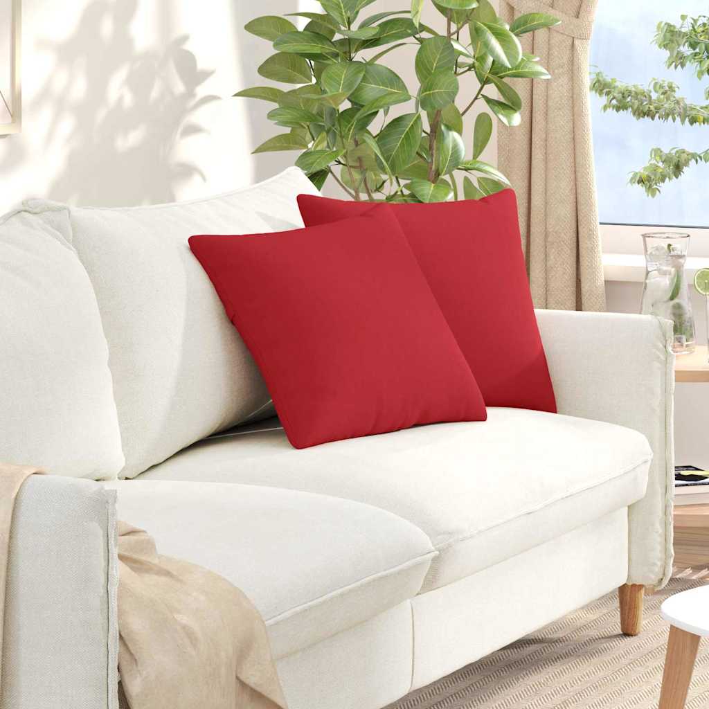 Sofakissen 2 stk. Stoff Rot 45 x 45 cm