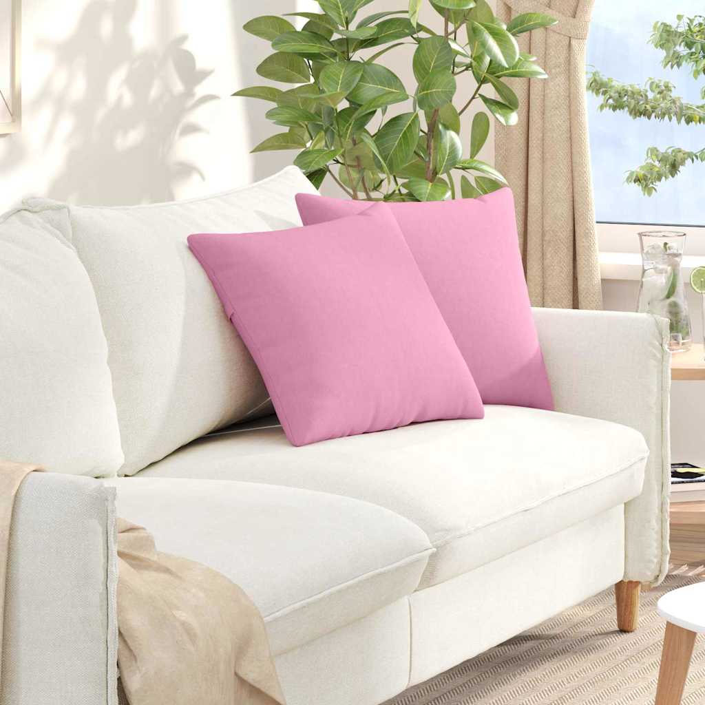 Sofakissen 2 stk. Stoff Rosa 45 x 45 cm