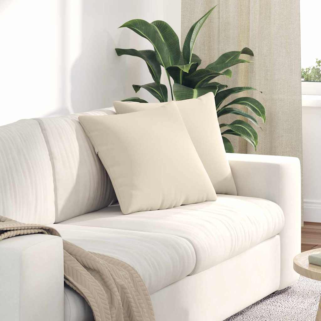 Sofakissen 2 stk. Stoff Beige 45 x 45 cm