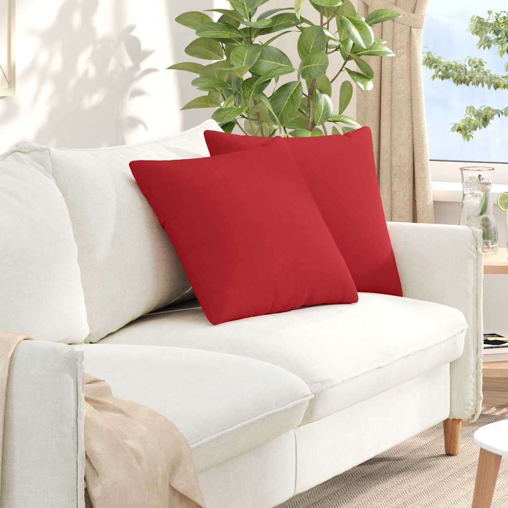 Sofakissen 2 stk. Stoff Rot 50 x 50 cm