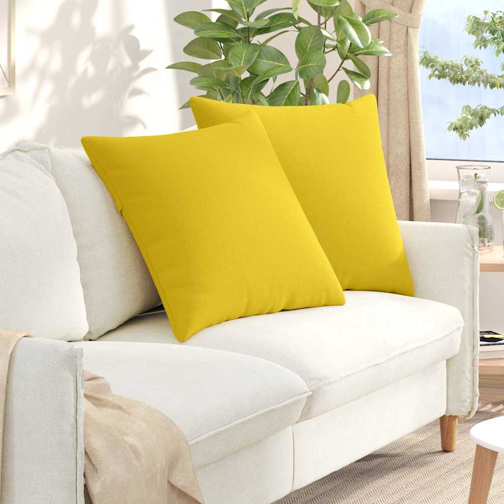 Sofakissen 2 stk. Stoff Helles Gelb 60 x 60 cm