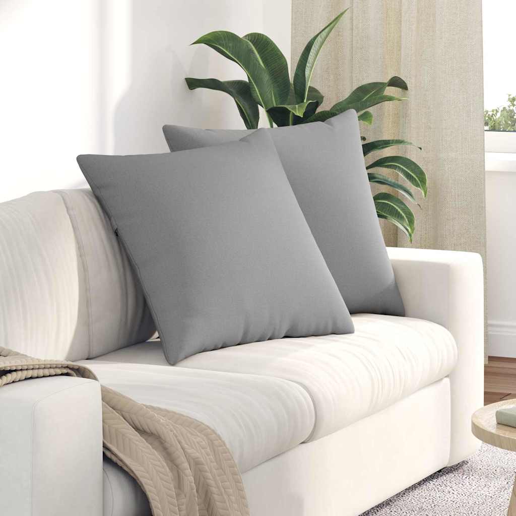 Sofakissen 2 stk. Stoff Wolkengrau 60 x 60 cm