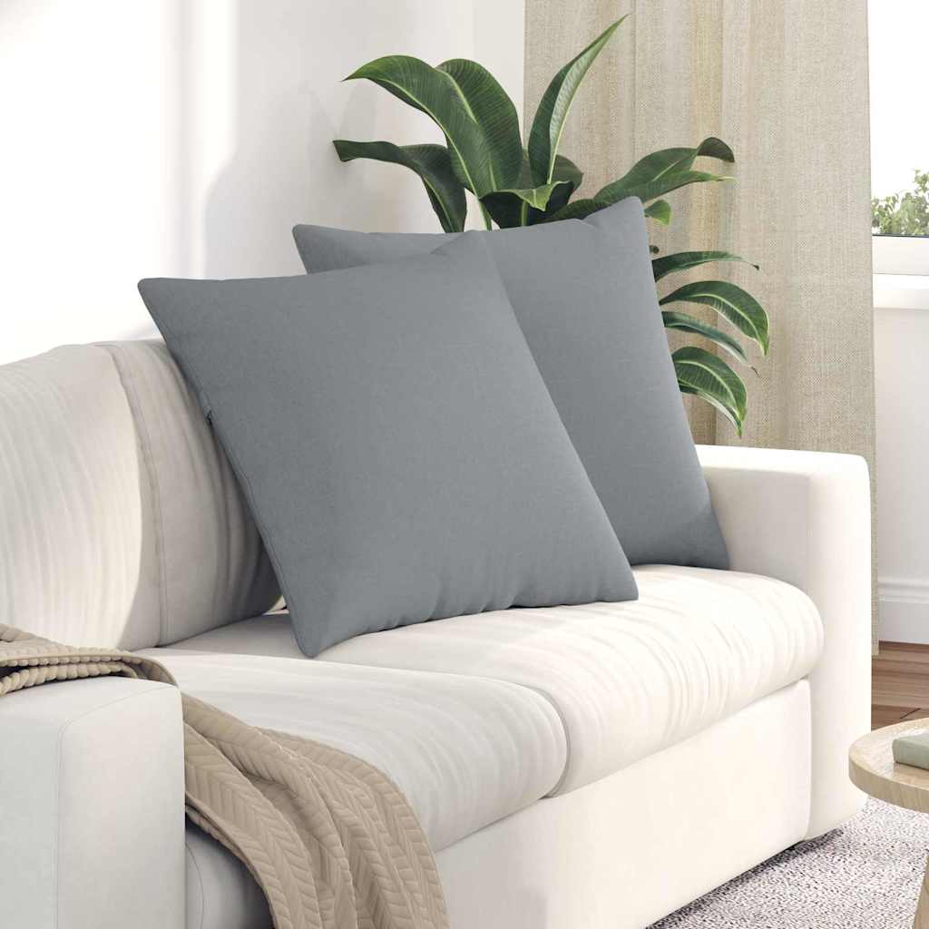 Sofakissen 2 stk. Stoff Hellgrau 80 x 80 cm