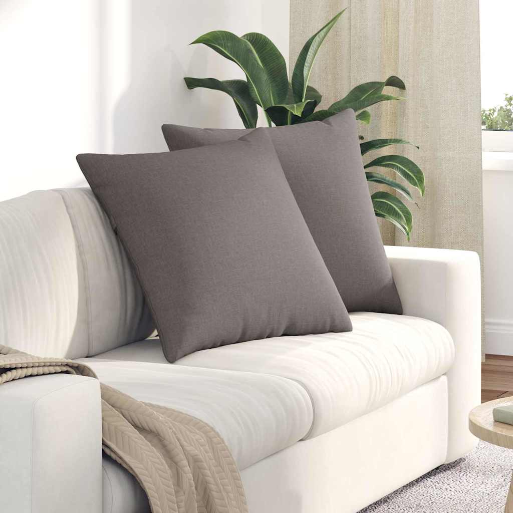 Sofakissen 2 stk. Stoff Taupe 80 x 80 cm