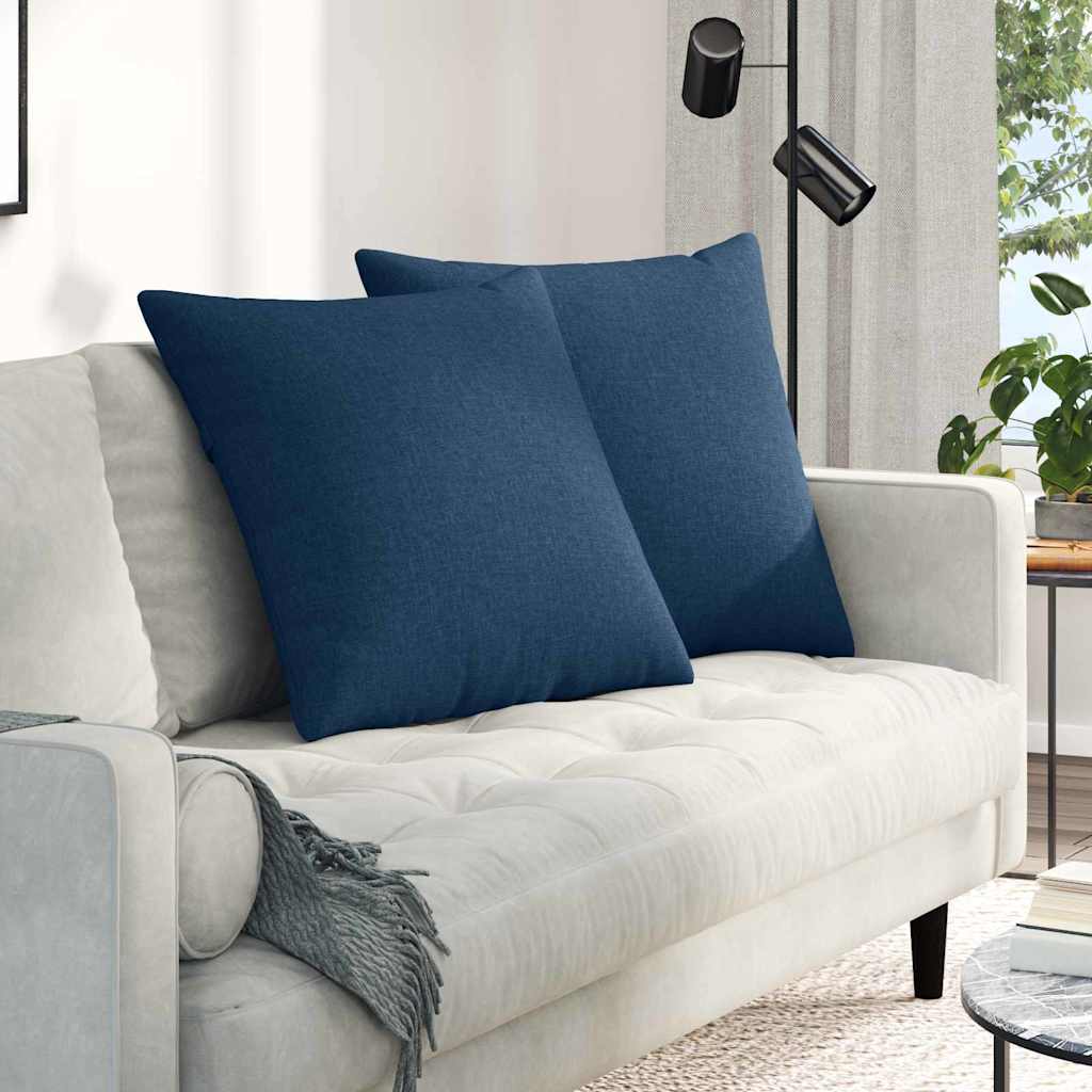 Sofakissen 2 stk. Stoff Blau 80 x 80 cm