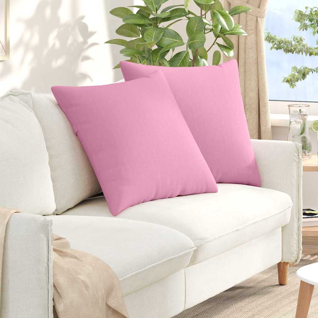 Sofakissen 2 stk. Stoff Rosa 80 x 80 cm