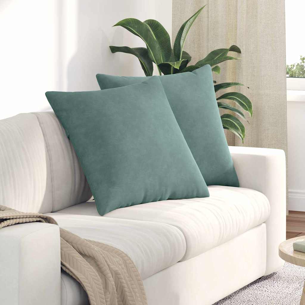 Sofakissen 2 pcs Meergrün 80 x 80 cm Cordstoff