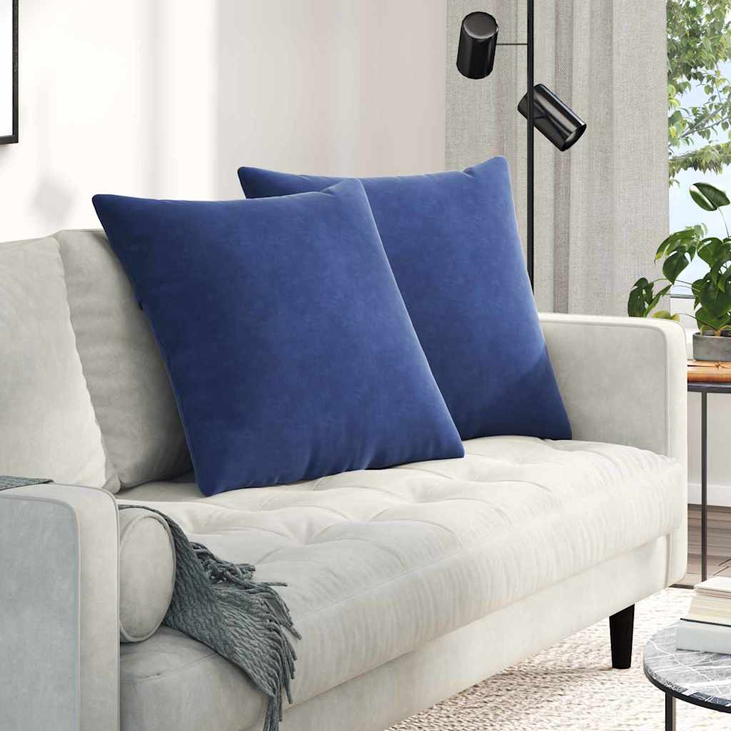 Sofakissen 2 pcs Polizeiblau 80 x 80 cm Cordstoff