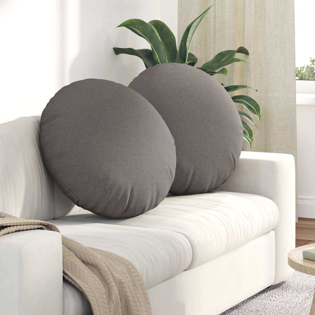 Sitzkissen 2 stk. Stoff Taupe Ø80 x 29 cm