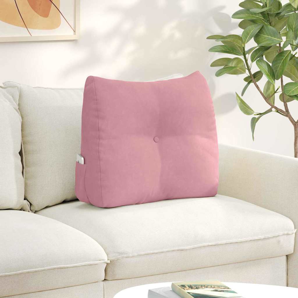 Rücken Kissen Rosa 60 x 24 x 50 cm Samt