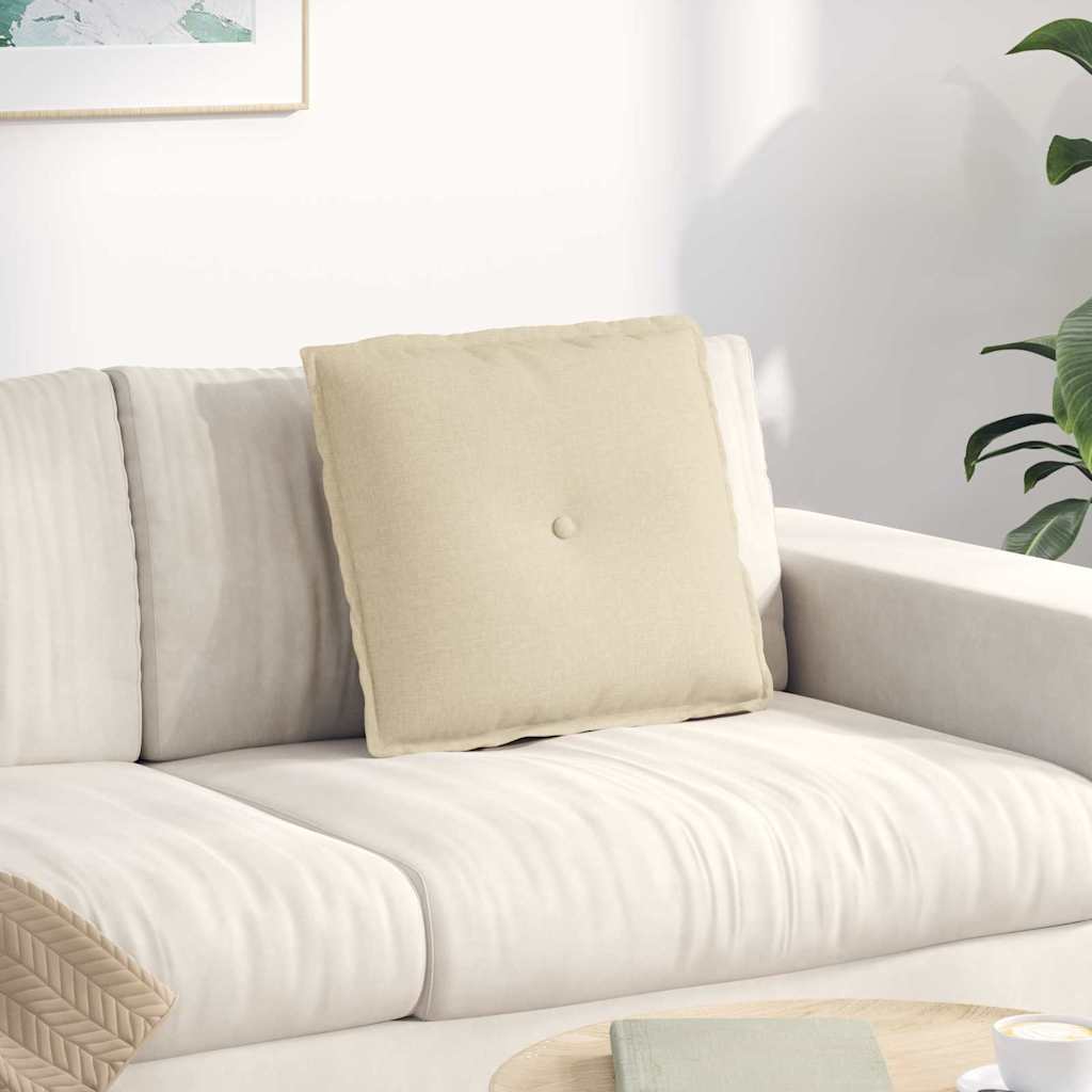 Rücken Kissen Creme 50 x 19 x 45 cm Stoff