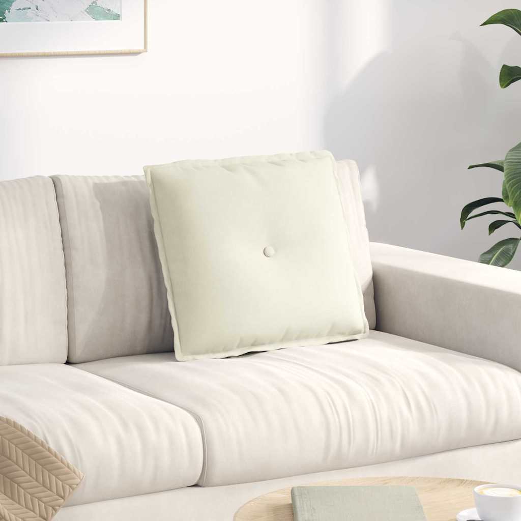 Rücken Kissen Creme 50 x 45 cm Cordstoff