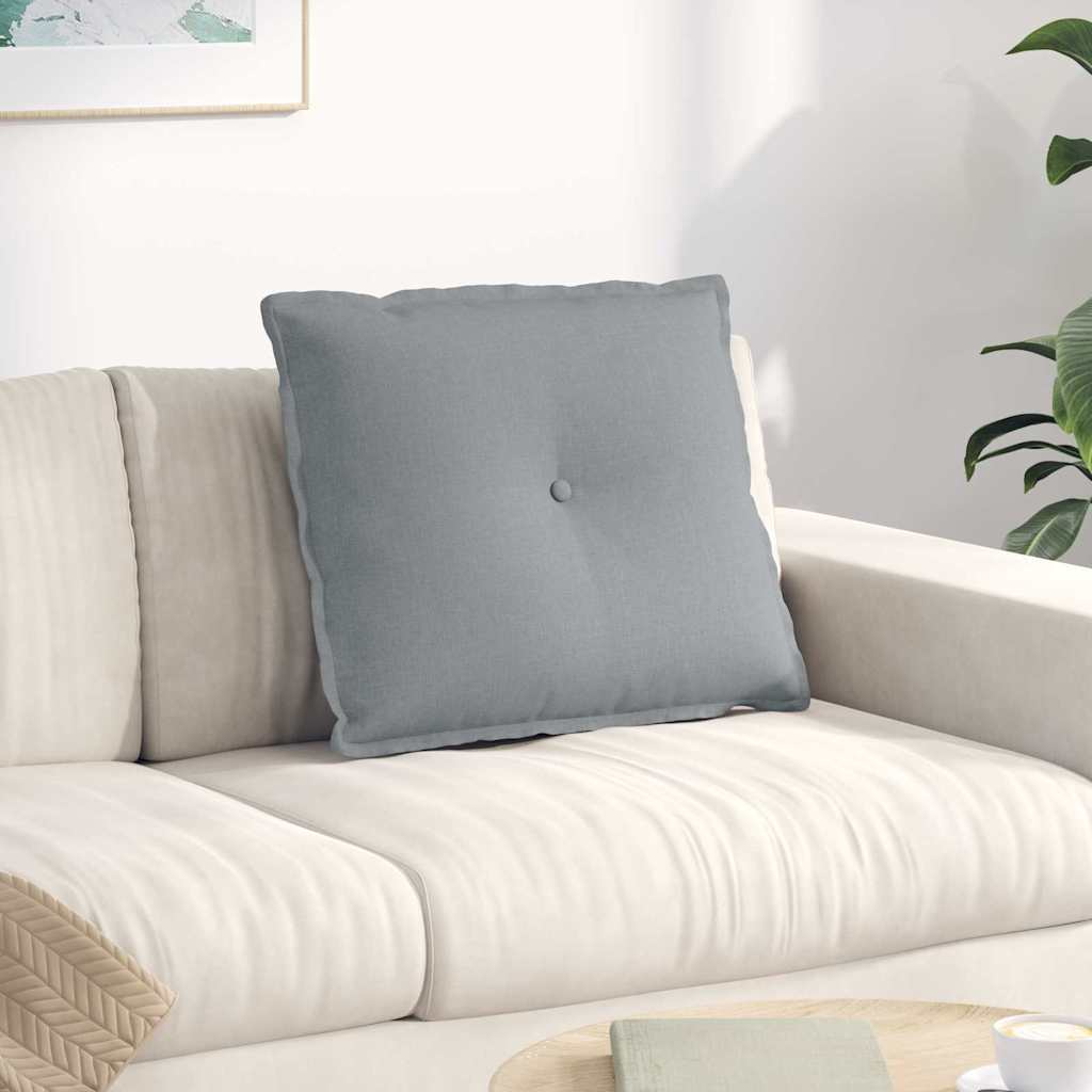 Rücken Kissen Hellgrau 60 x 19 x 50 cm Stoff