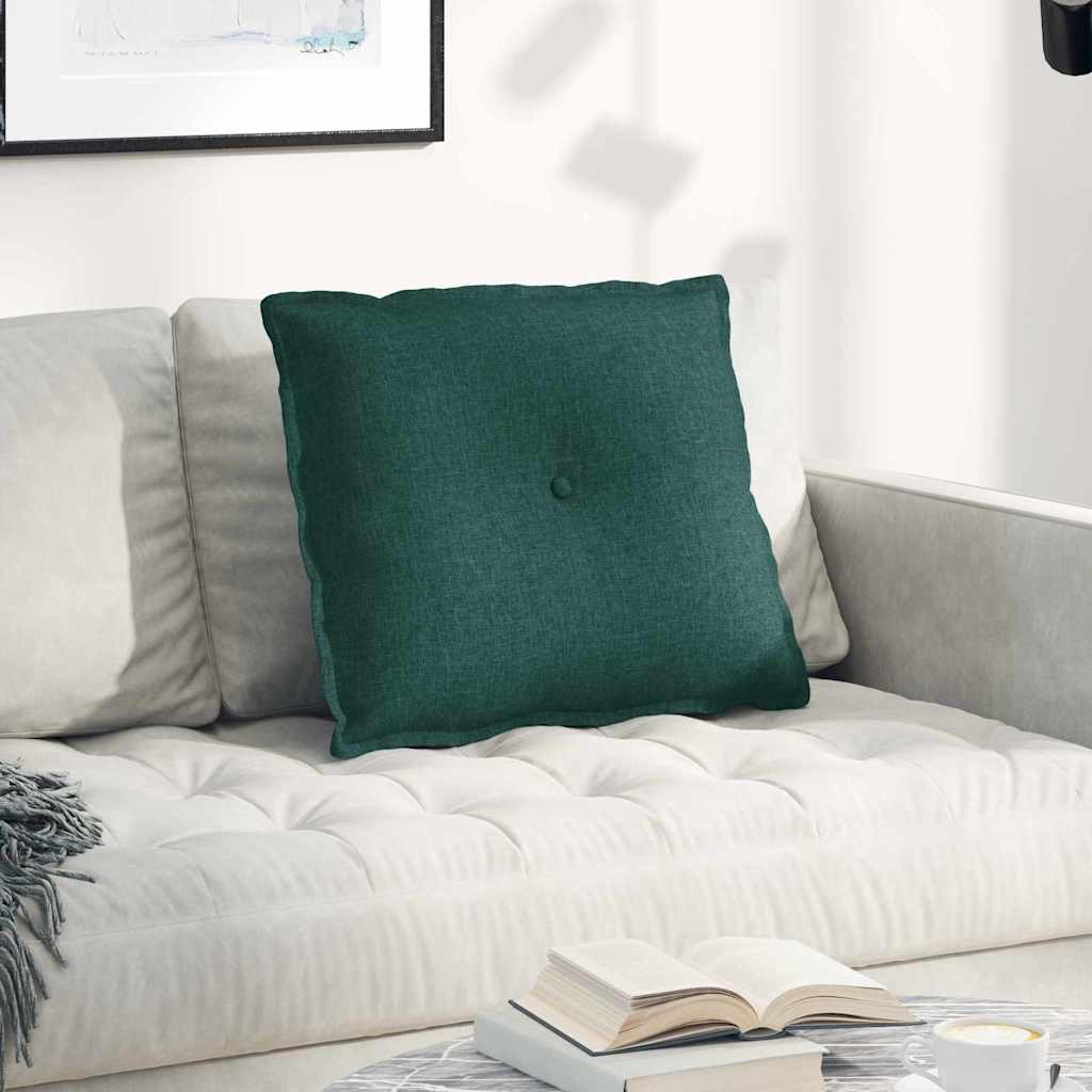 Rücken Kissen Dunkelgrün 60 x 19 x 50 cm Stoff