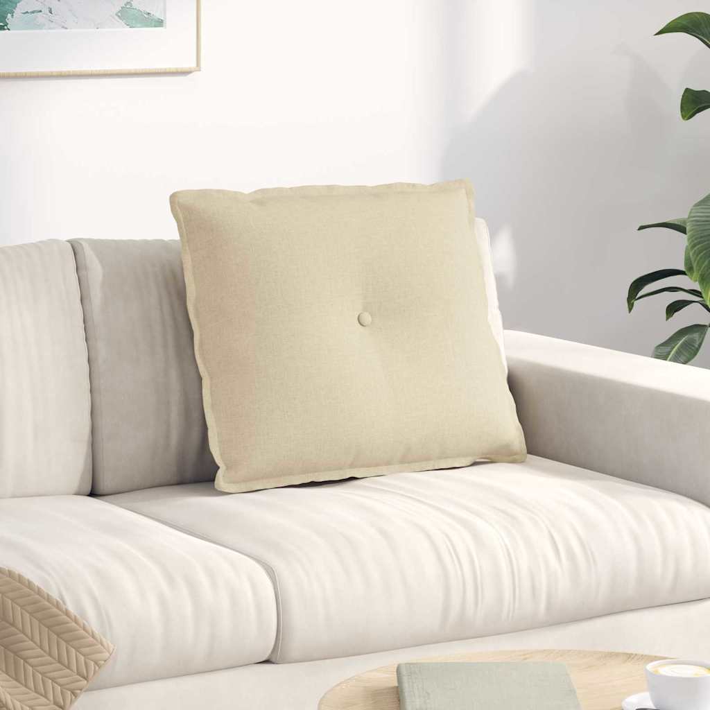 Rücken Kissen Creme 60 x 19 x 50 cm Stoff
