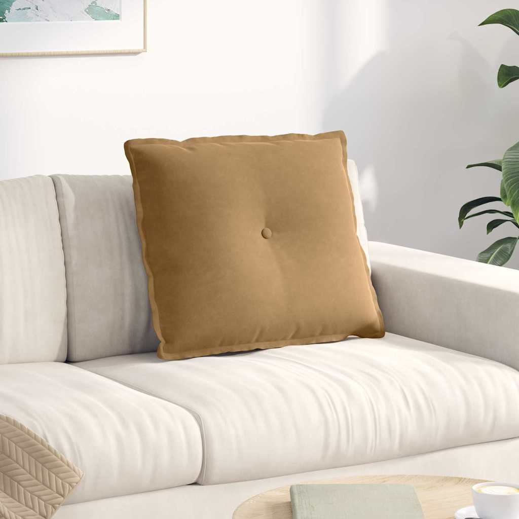 Rücken Kissen Braun 60 x 50 cm Cordstoff