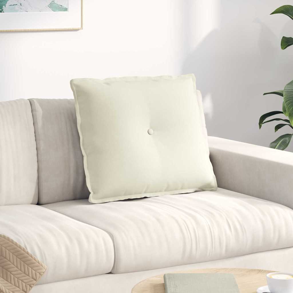 Rücken Kissen Creme 60 x 50 cm Cordstoff