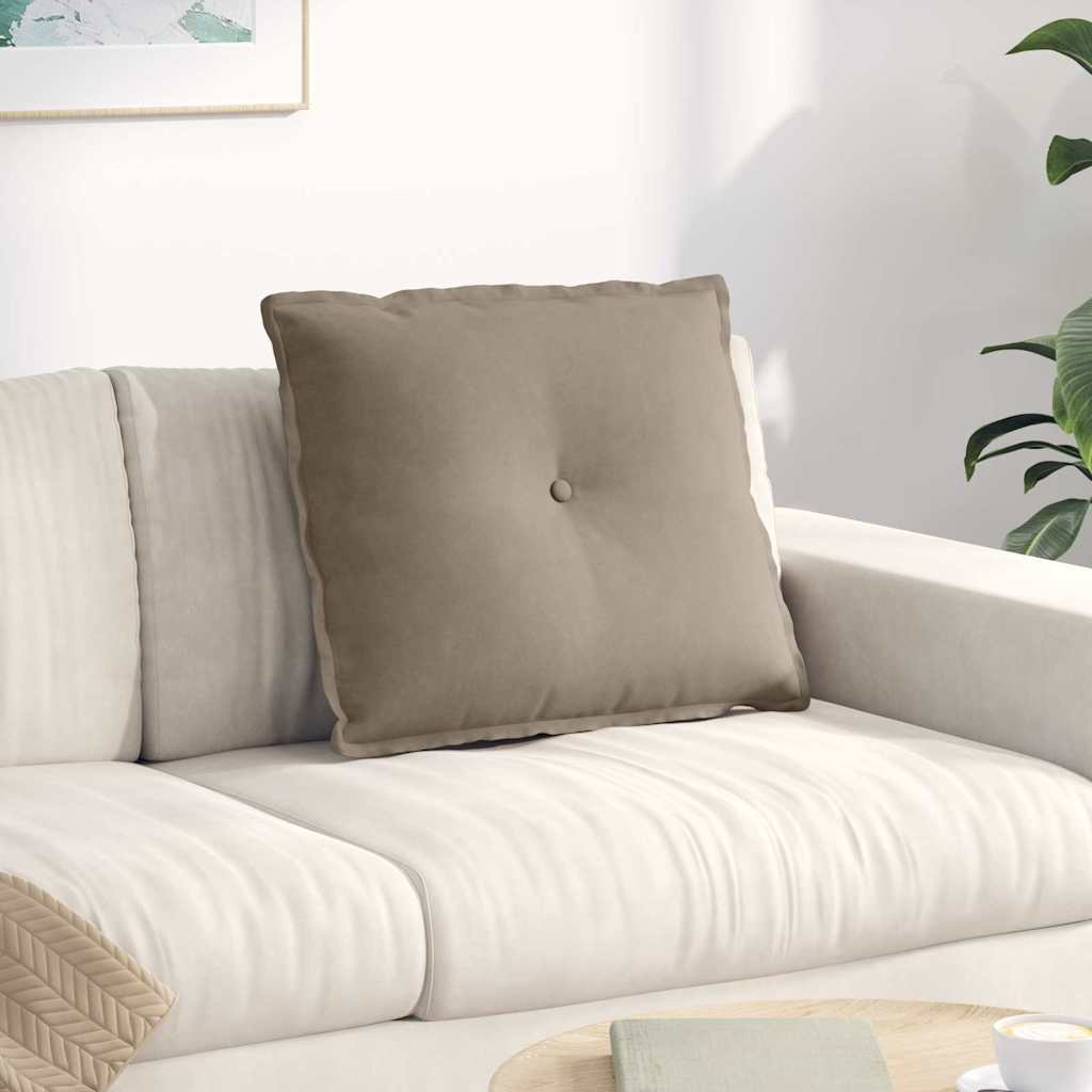 Rücken Kissen Taupe 60 x 50 cm Mikrofaserstoff