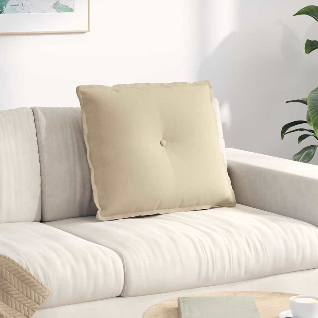 Rücken Kissen Creme 60 x 50 cm Mikrofaserstoff