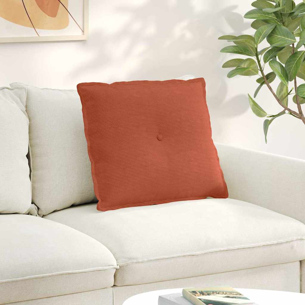 Rücken Kissen Rot-Orange 60 x 50 cm Cordstoff