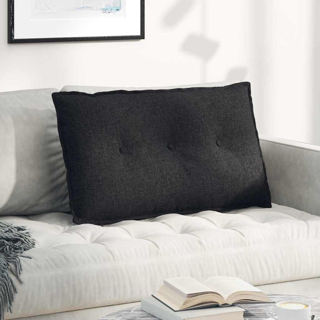 Rücken Kissen Schwarz 80 x 19 x 50 cm Stoff