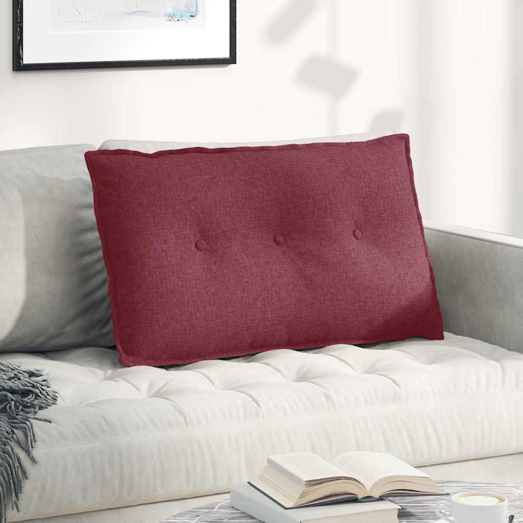 Rücken Kissen Weinrot 80 x 19 x 50 cm Stoff