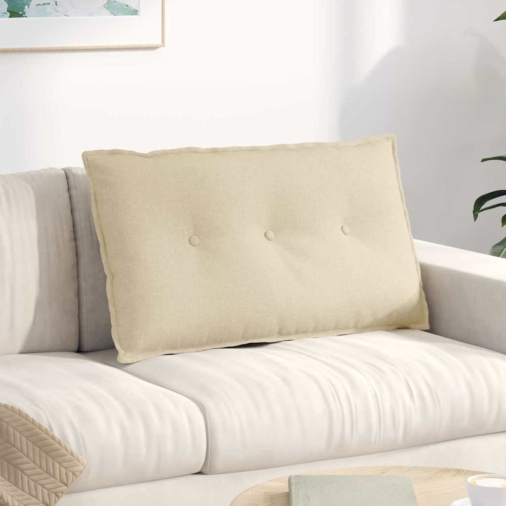 Rücken Kissen Creme 80 x 19 x 50 cm Stoff