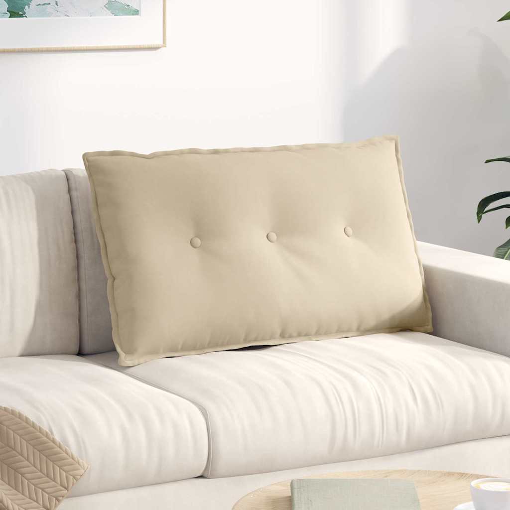 Rücken Kissen Creme 80 x 50 cm Mikrofaserstoff