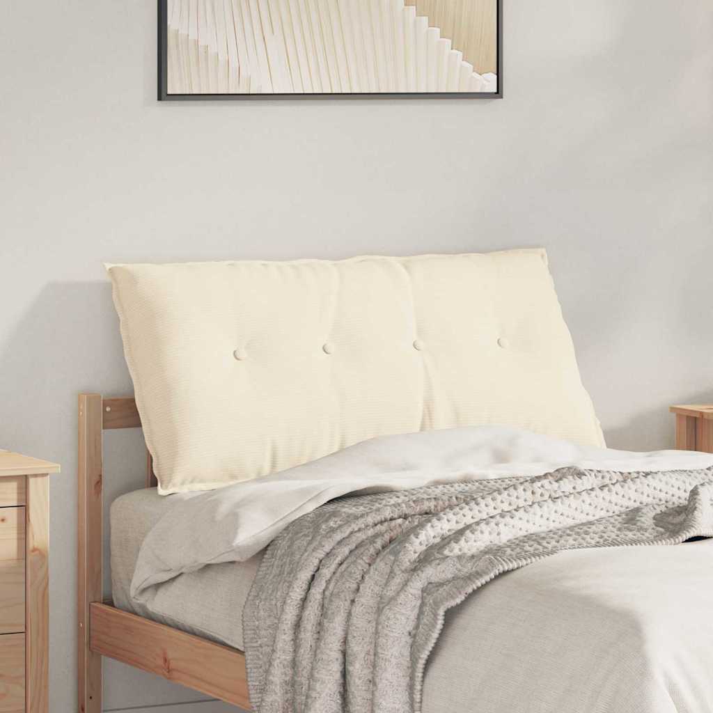 Rücken Kissen Creme 100 x 50 cm Cordstoff
