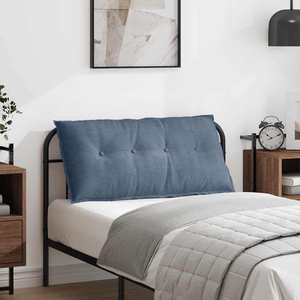 Rücken Kissen Blau 100 x 50 cm Cordstoff