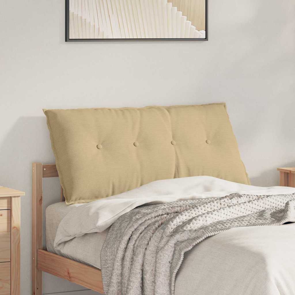 Rücken Kissen Grau-Grün 100 x 50 cm Cordstoff