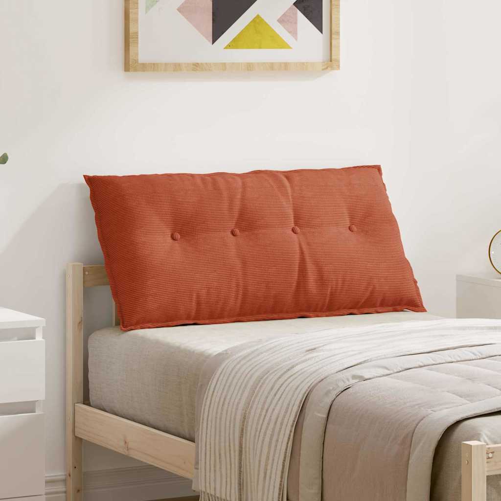 Rücken Kissen Rot-Orange 100 x 50 cm Cordstoff