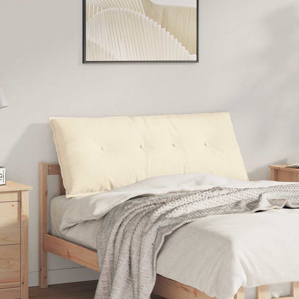 Rücken Kissen Creme 120 x 50 cm Cordstoff