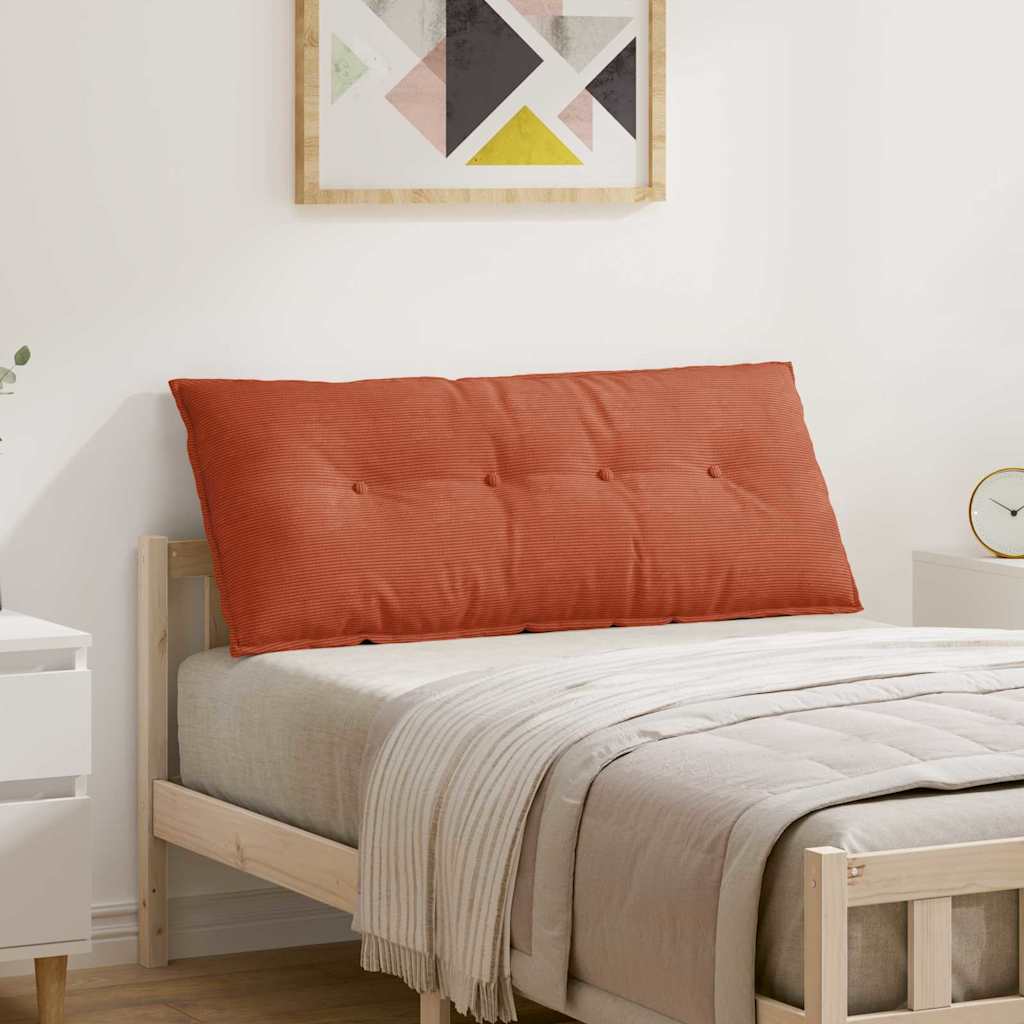 Rücken Kissen Rot-Orange 120 x 50 cm Cordstoff