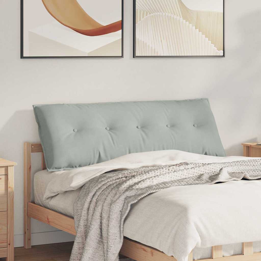 Rücken Kissen Hellgrau 140 x 50 cm Cordstoff