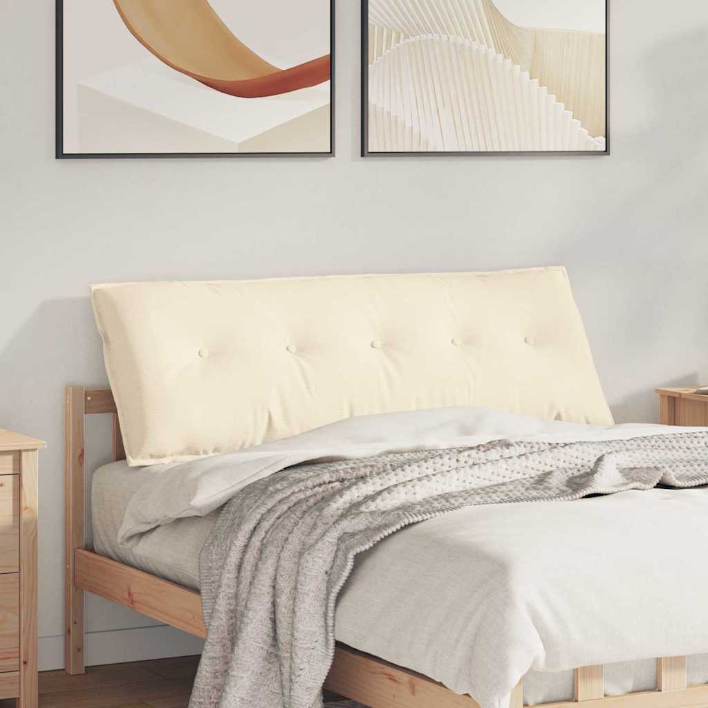 Rücken Kissen Creme 140 x 50 cm Cordstoff