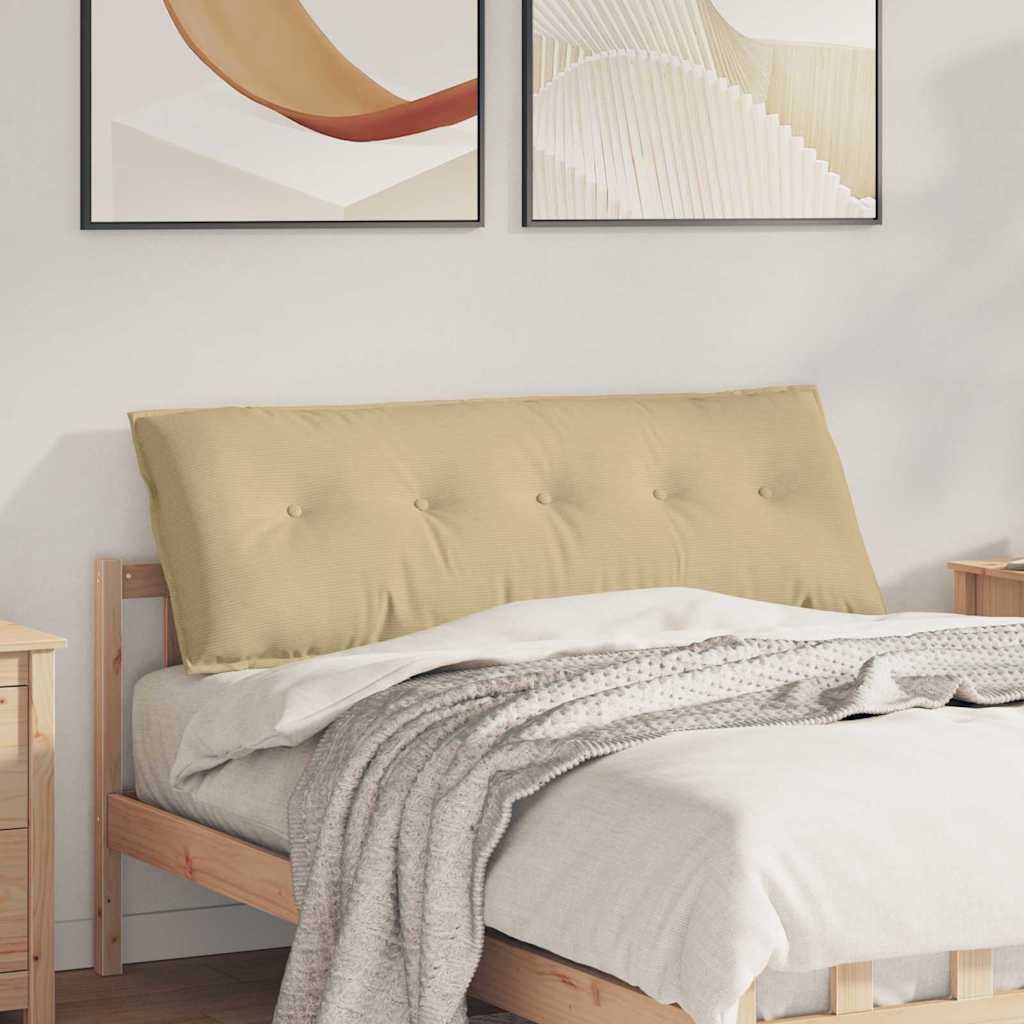 Rücken Kissen Grau-Grün 140 x 50 cm Cordstoff