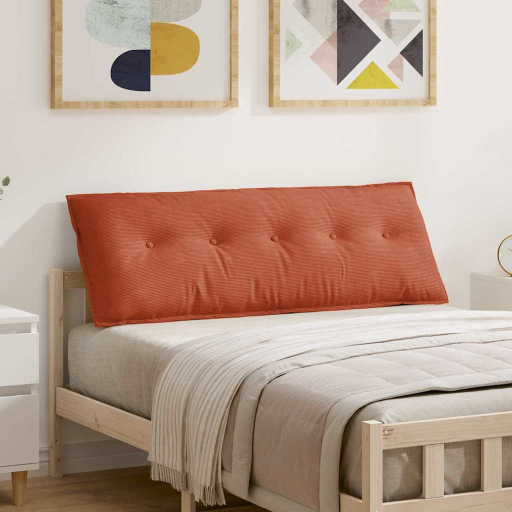 Rücken Kissen Rot-Orange 140 x 50 cm Cordstoff