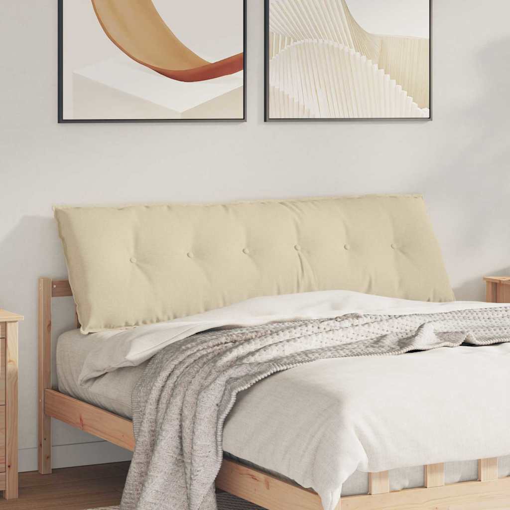 Rücken Kissen Creme 160 x 19 x 50 cm Stoff