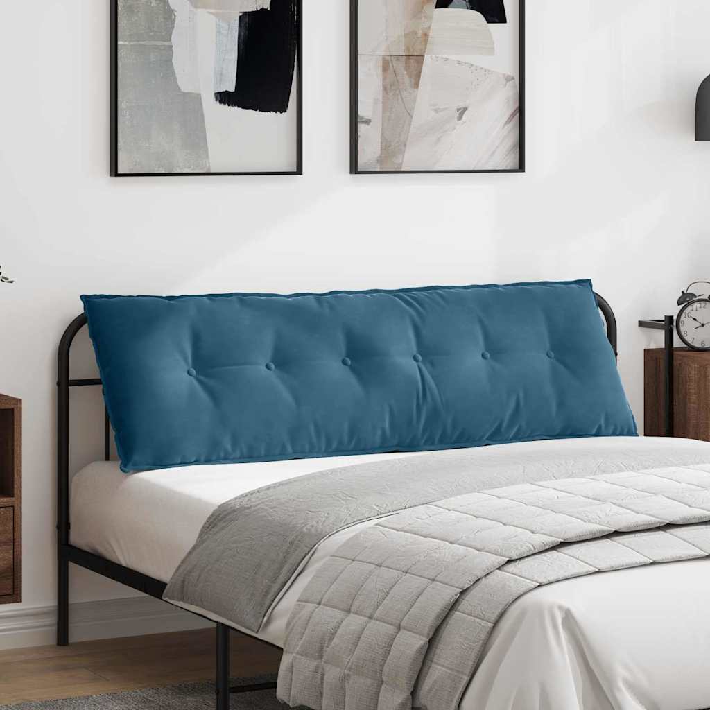 Rücken Kissen Blau 160 x 50 cm Cordstoff