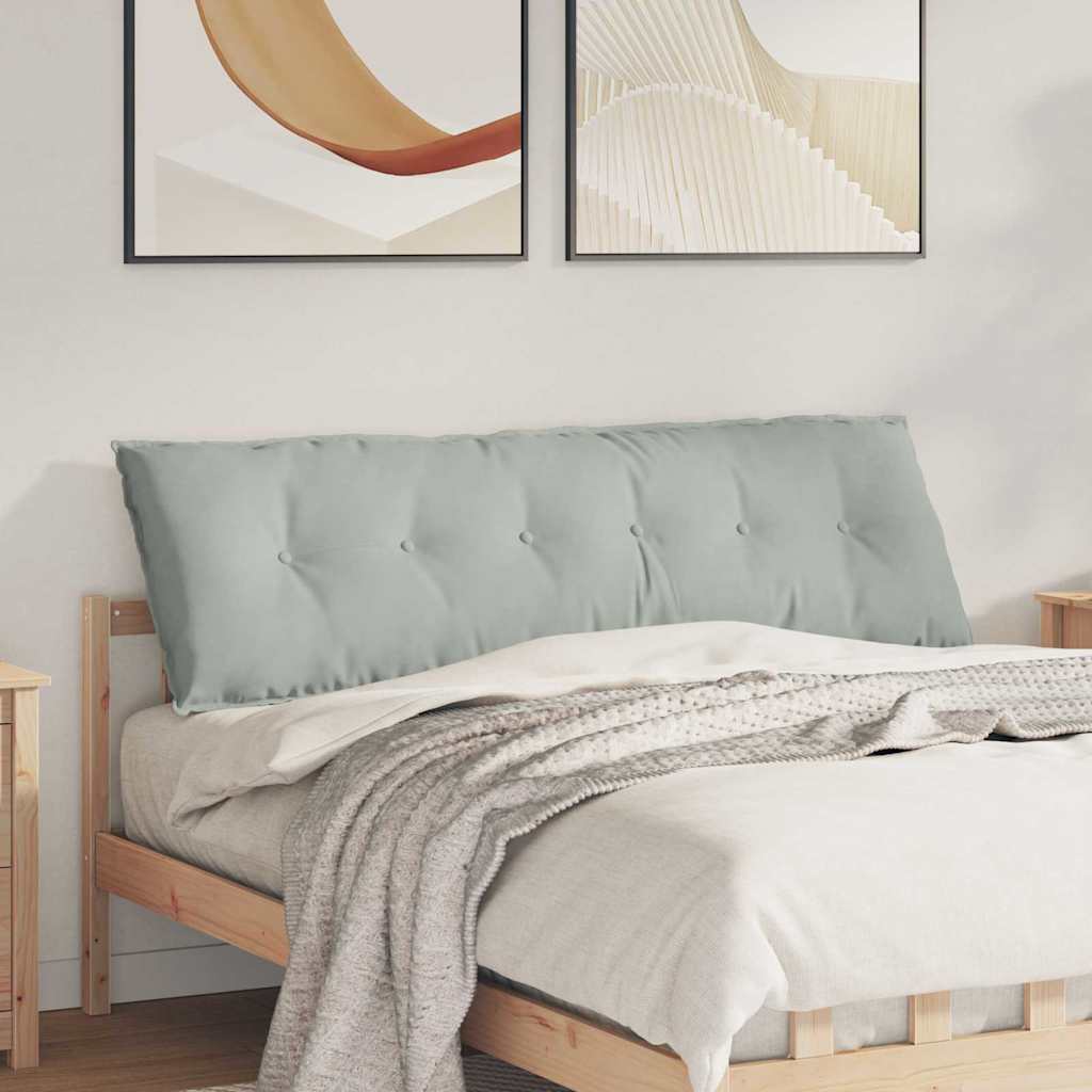 Rücken Kissen Hellgrau 160 x 50 cm Cordstoff