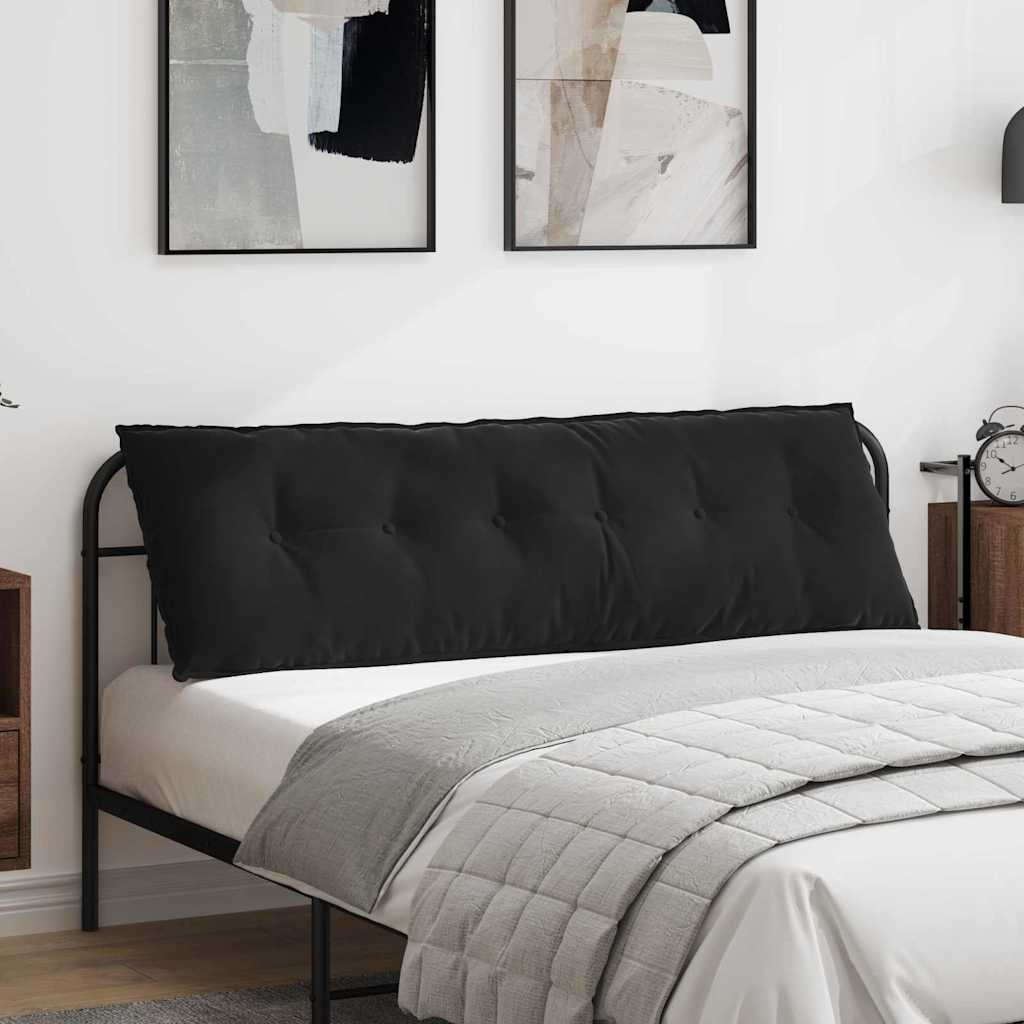 Rücken Kissen Schwarz 160 x 50 cm Cordstoff