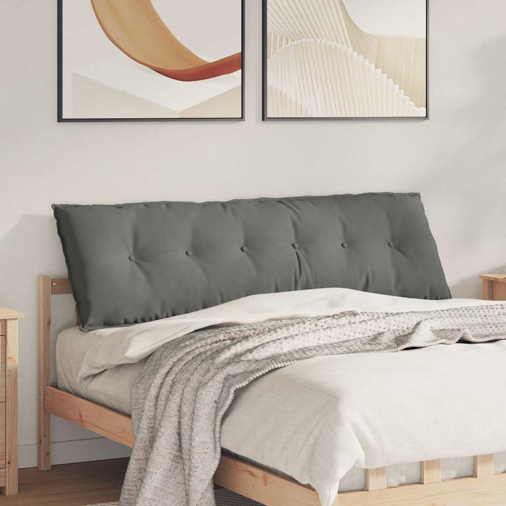 Rücken Kissen Dunkelgrau 160 x 50 cm Mikrofaserstoff