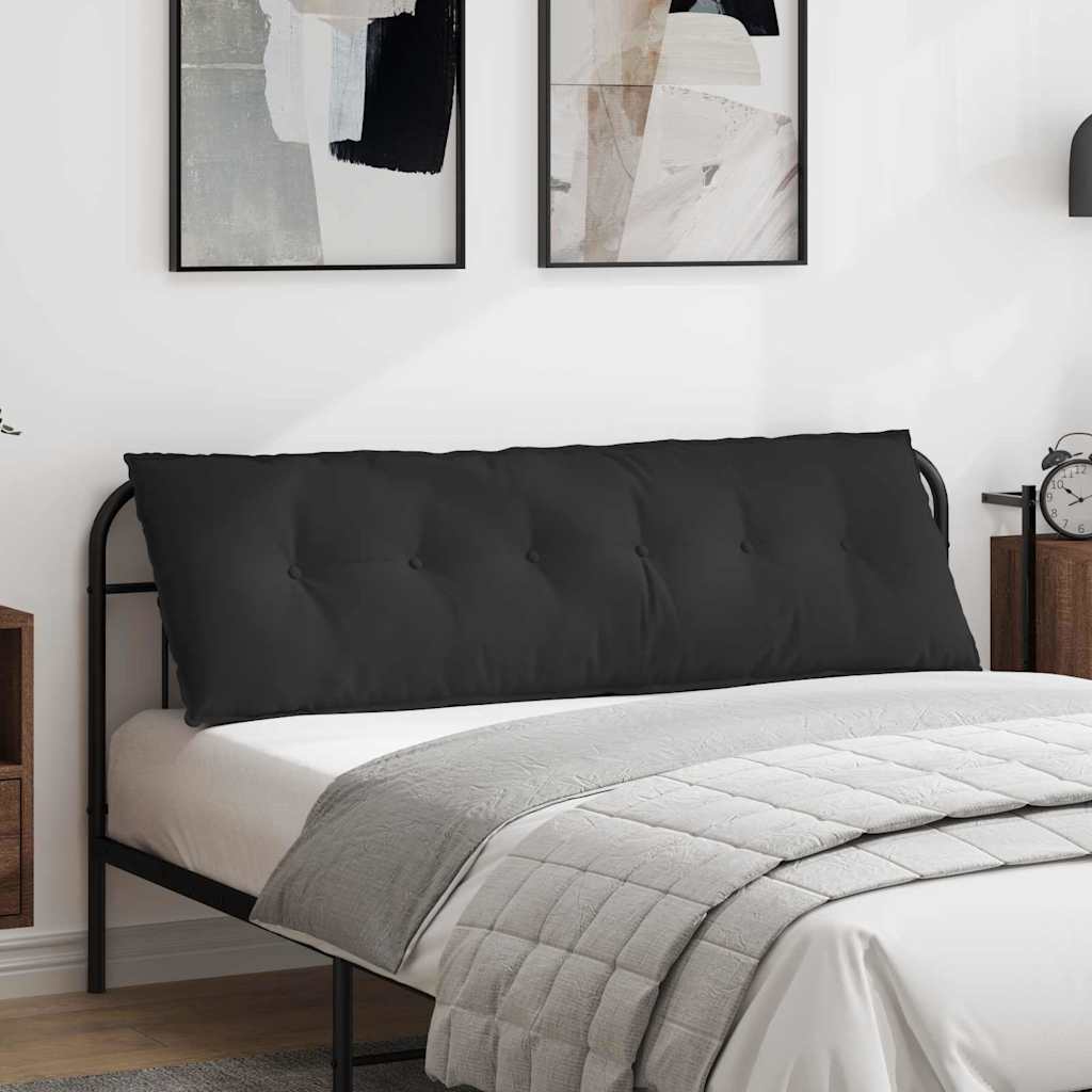 Rücken Kissen Schwarz 160 x 50 cm Mikrofaserstoff