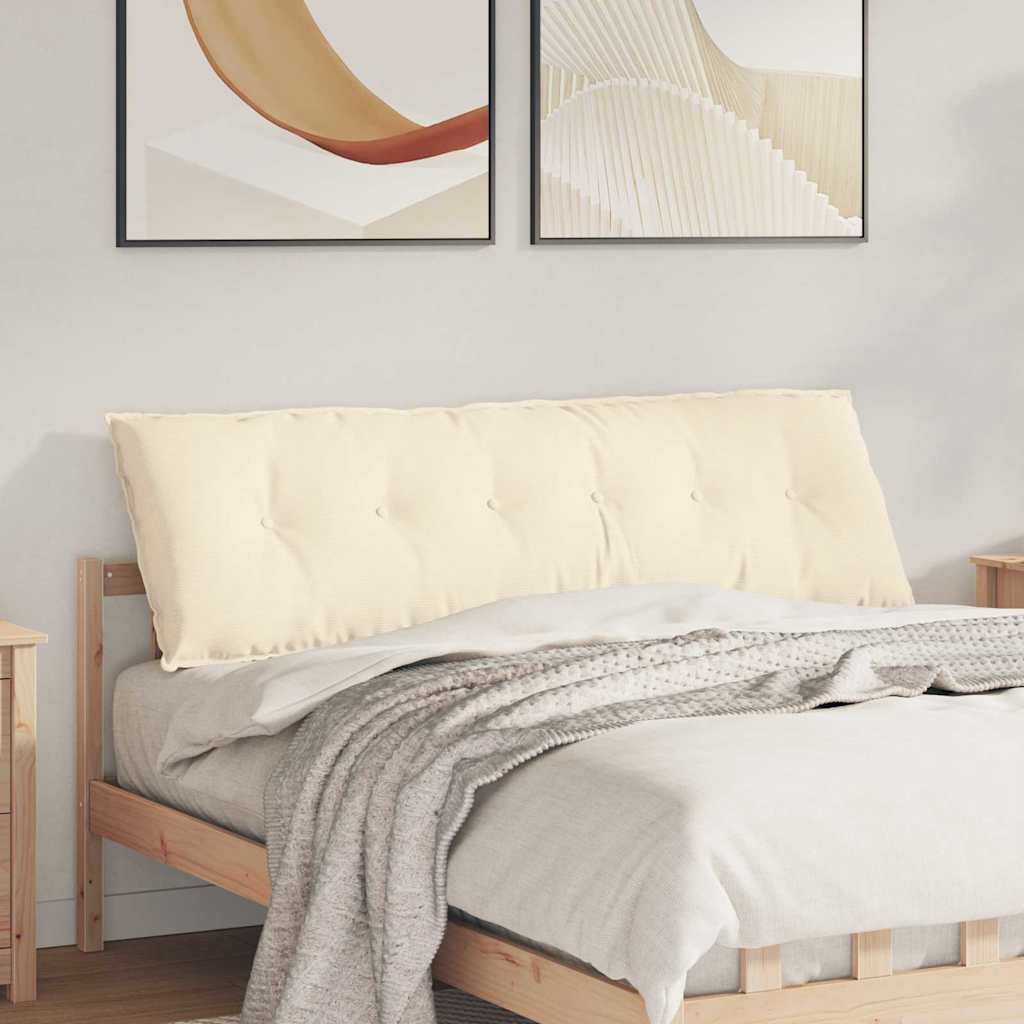 Rücken Kissen Creme 160 x 50 cm Cordstoff