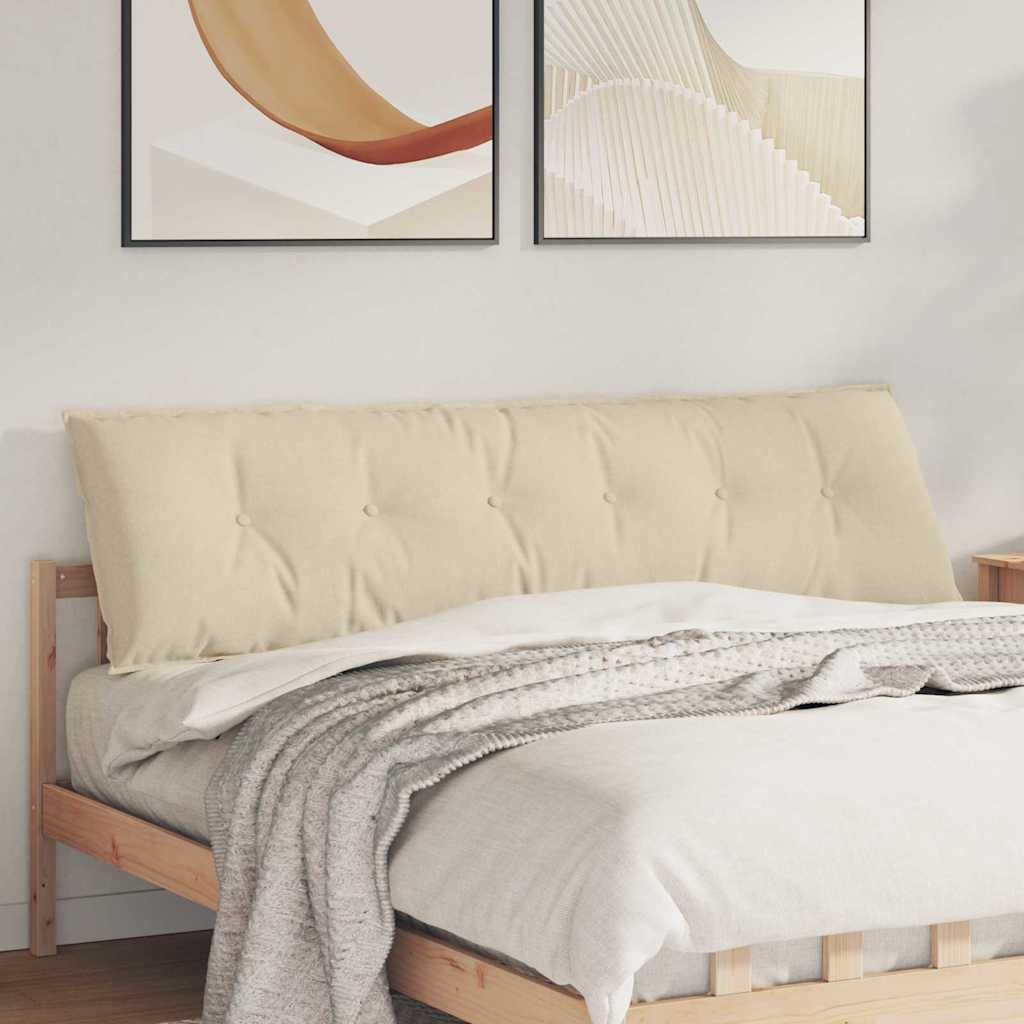 Rücken Kissen Creme 180 x 19 x 50 cm Stoff