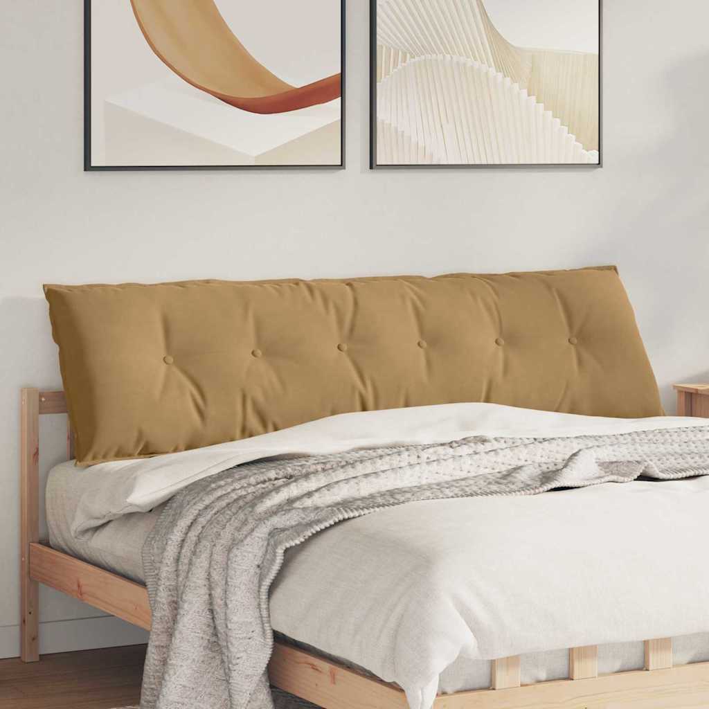 Rücken Kissen Braun 180 x 50 cm Cordstoff